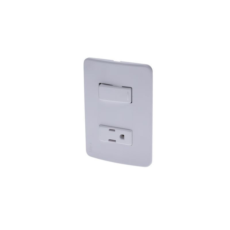 INTERRUPTOR + TOMA CON POLO FOTO LUMINISCENTE