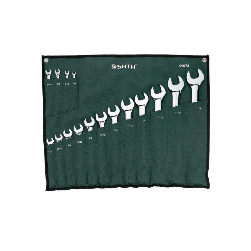 JUEGO LLAVES MIXTAS LONA 1/4'' A 1-1/4'' PULGADAS