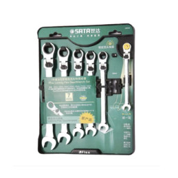 JUEGO LLAVES COMBO RATCHET FLEX BLOQUEO 10-19MM