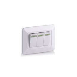 INTERRUPTOR TRIPLE BLANCO