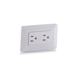 TOMA DOBLE POLO TIERRA BLANCO