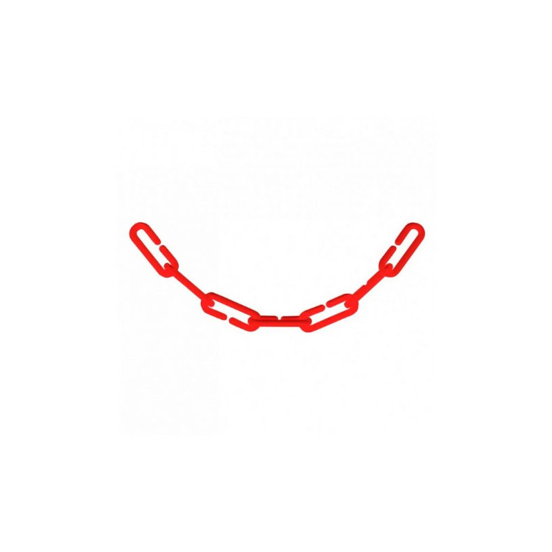 CADENA PLASTICA  ROJA X 25  METROS