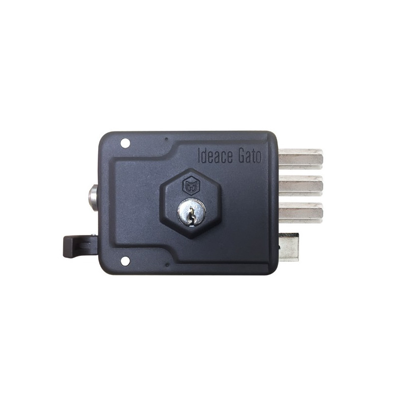 CERRADURA SOBREPONER SUPER 21 DERECHA NEGRA