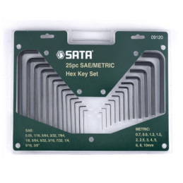 JUEGO LLAVE HEX 25PZ MM/PUL