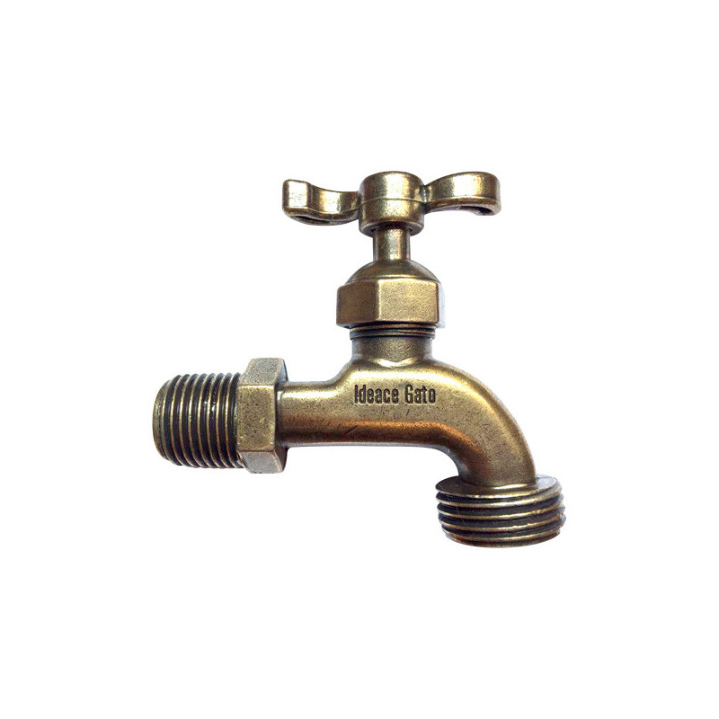 6133502 LLAVE JARDÍN LATÓN ANTICADO