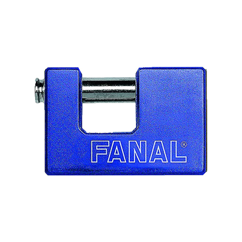 CANDADO ANTIPALANCA 75MM CON LLAVE Cuerpo metálico. Recubrimiento de polivinilo azul.