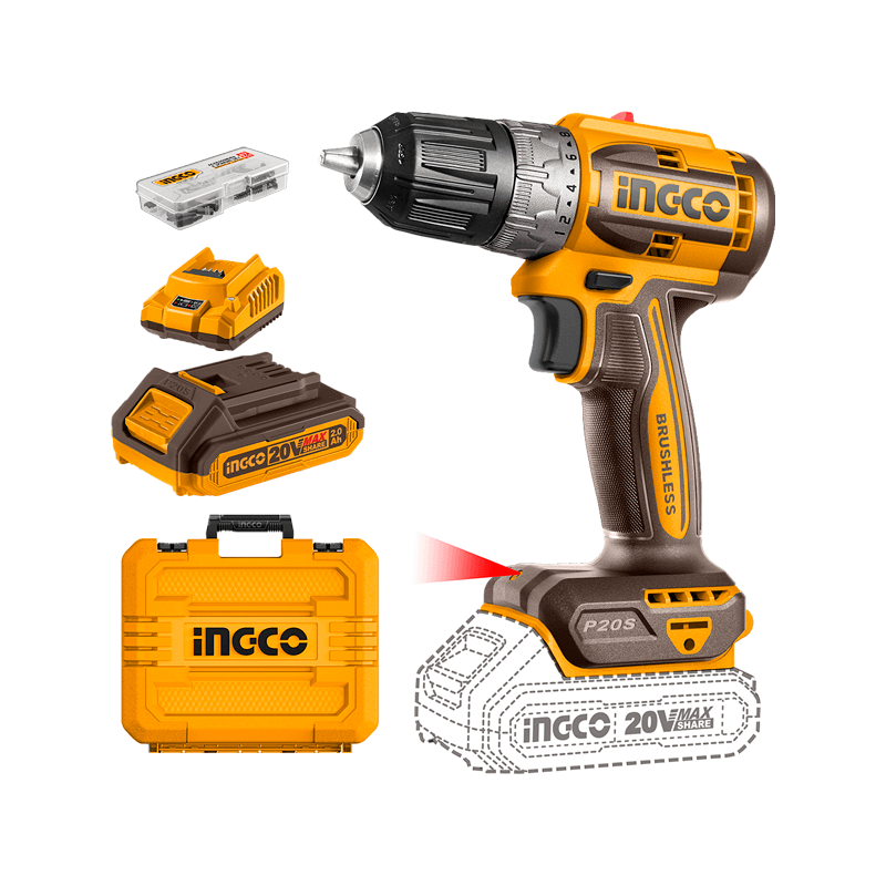 TALADRO INALÁMBRICO 20V 2BAT