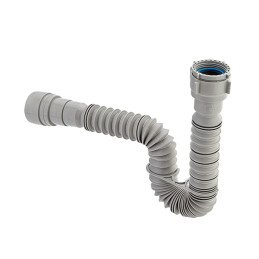 SIFÓN GRIS FLEXIBLE PARA LAVAMANOS