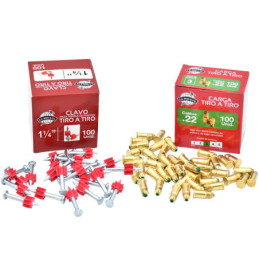 CLAVO 1" PARA PISTOLA+CARGA TIRO A TIRO