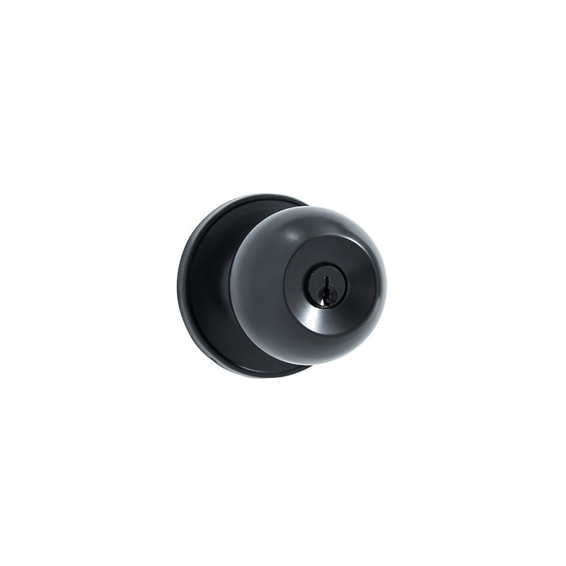 CERRADURA POMO ALCOBA NEGRO MATE